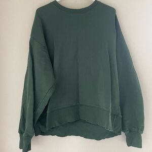 Aritzia TNA green crew sweatshirt